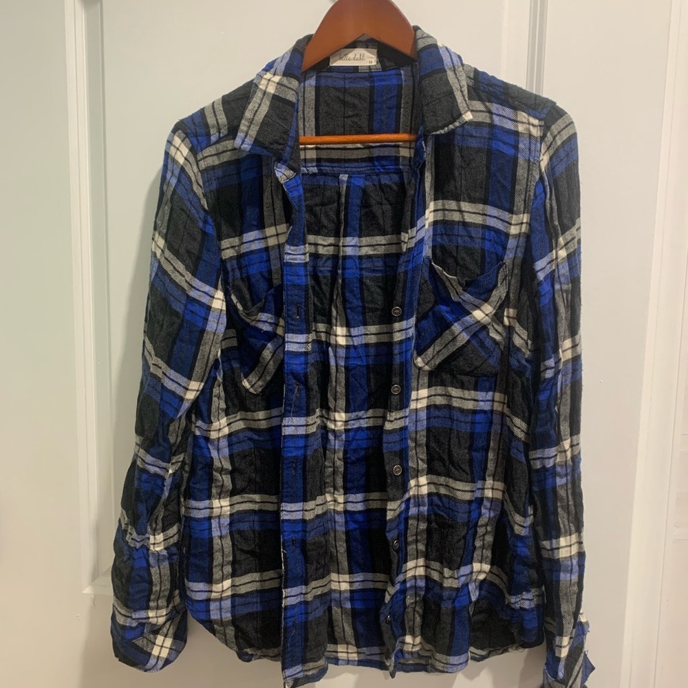 Bella Dahl Blue/Grey/White/Black Flannel